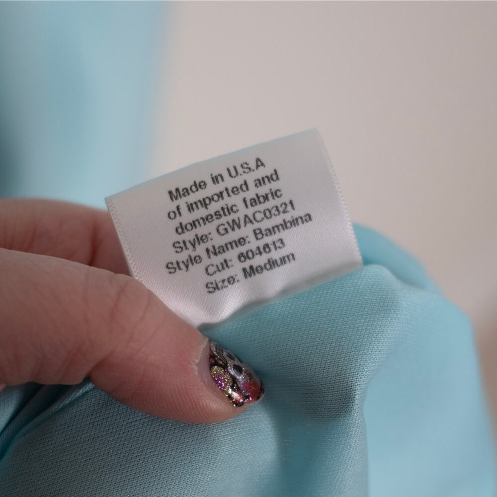 Katie May x Revolve Bambina Gown Maxi Dress Sky Blue Low Back SZ M - Picture 7 of 9